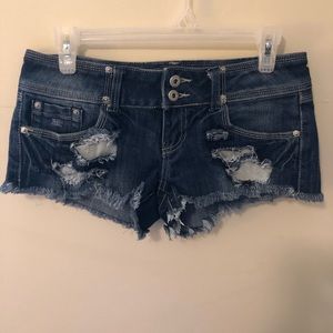 Ripped Jean Shorts